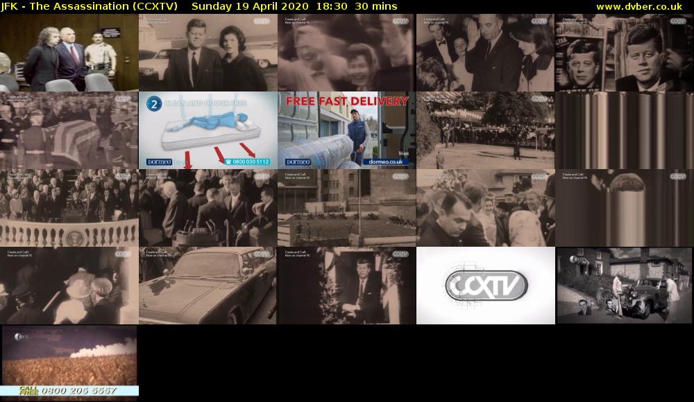 JFK - The Assassination (CCXTV) Sunday 19 April 2020 18:30 - 19:00