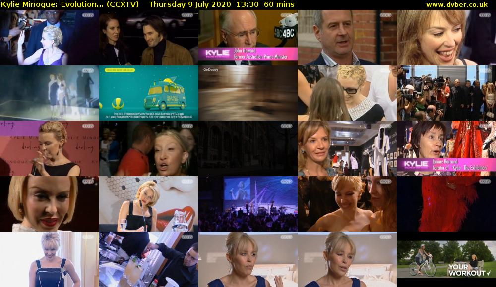 Kylie Minogue: Evolution... (CCXTV) Thursday 9 July 2020 13:30 - 14:30