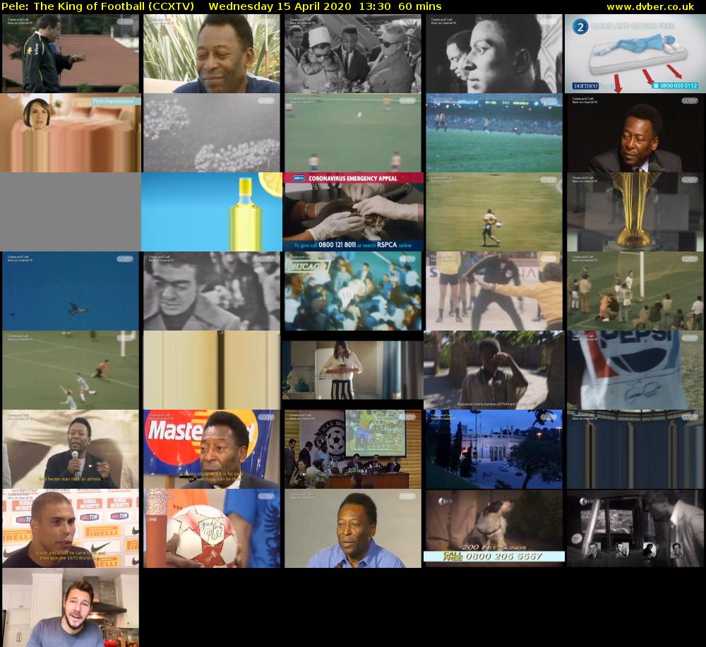 Pele: The King of Football (CCXTV) Wednesday 15 April 2020 13:30 - 14:30