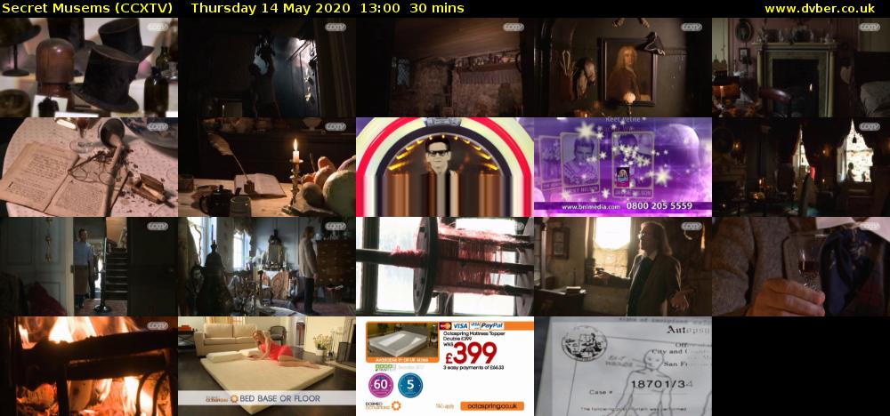 Secret Musems (CCXTV) Thursday 14 May 2020 13:00 - 13:30