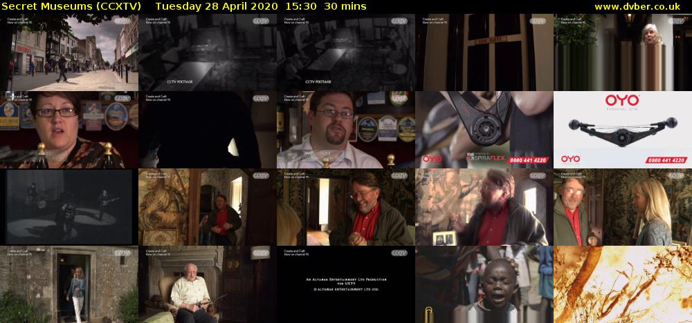 Secret Museums (CCXTV) Tuesday 28 April 2020 15:30 - 16:00