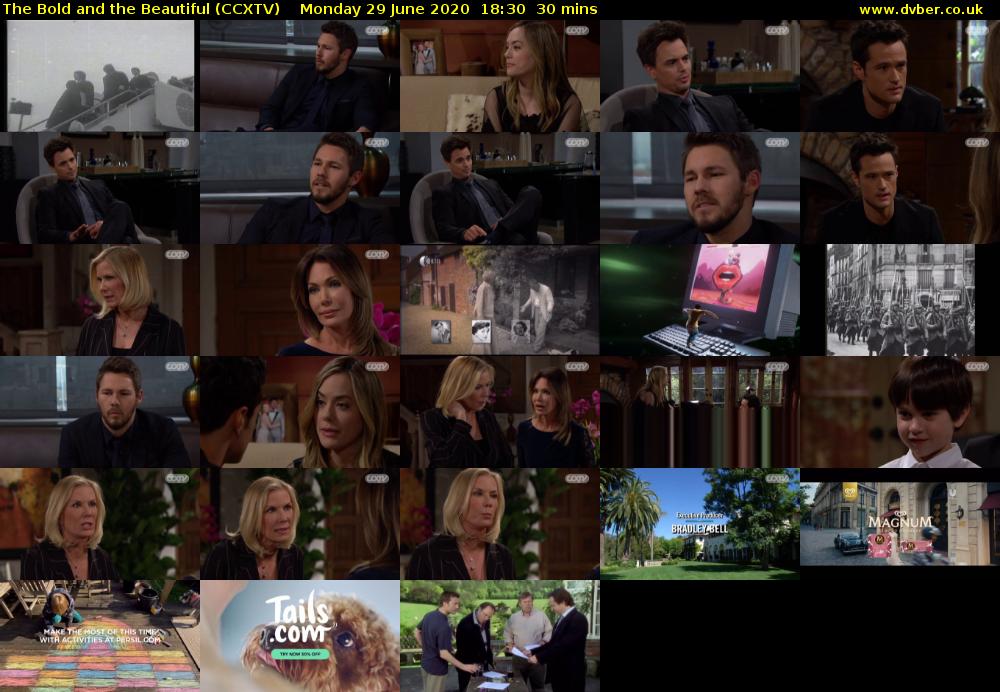 The Bold and the Beautiful (CCXTV) Monday 29 June 2020 18:30 - 19:00