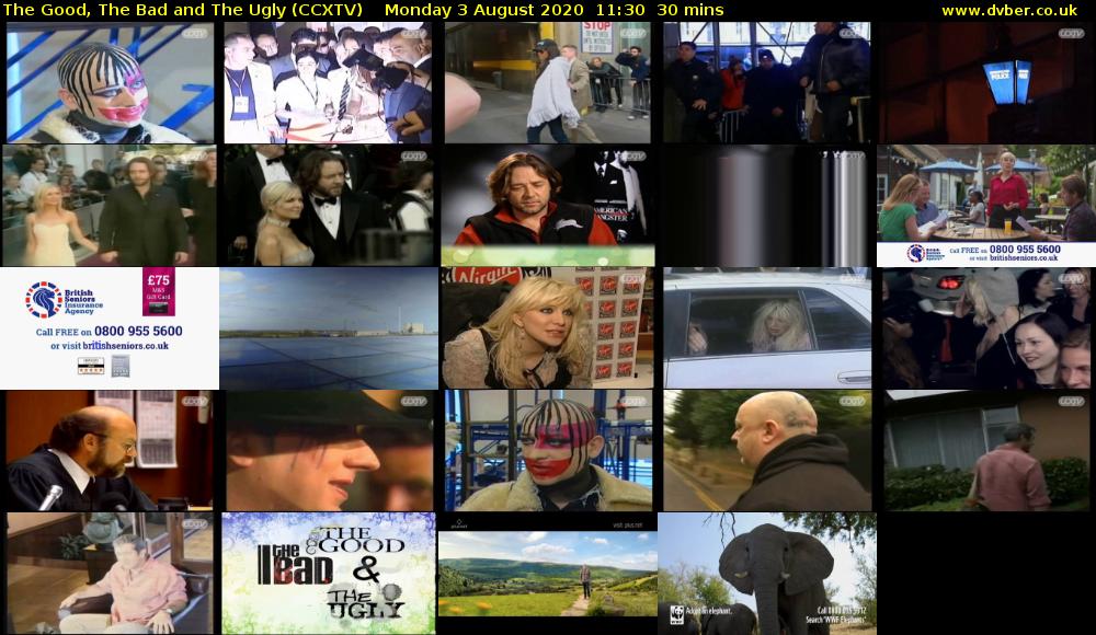 The Good, The Bad and The Ugly (CCXTV) Monday 3 August 2020 11:30 - 12:00