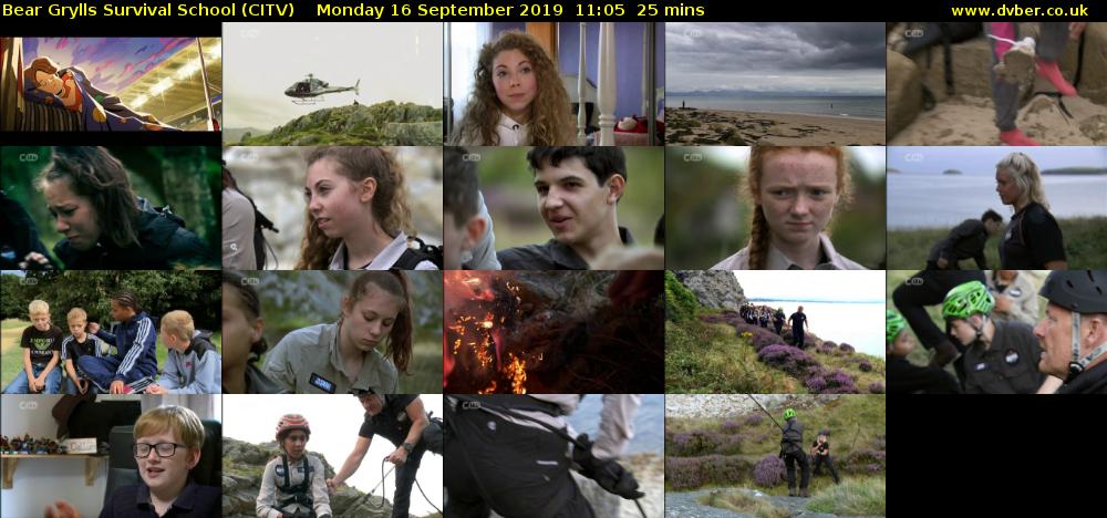 Bear Grylls Survival School (CITV) Monday 16 September 2019 11:05 - 11:30