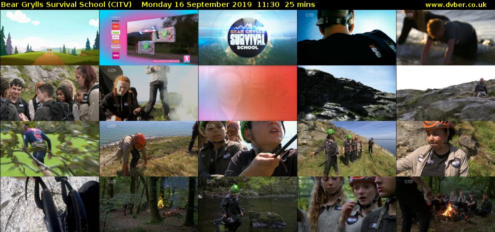 Bear Grylls Survival School (CITV) Monday 16 September 2019 11:30 - 11:55