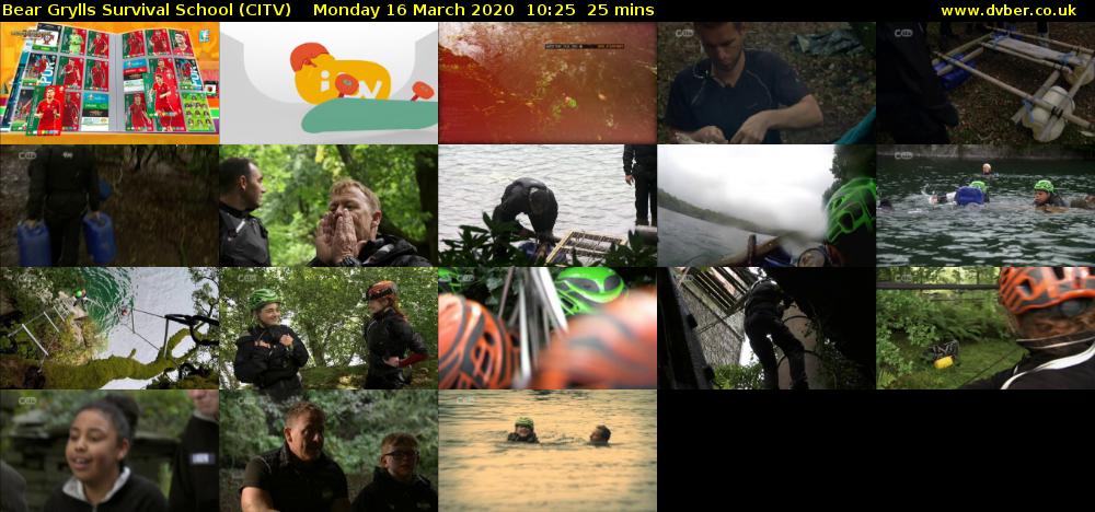 Bear Grylls Survival School (CITV) Monday 16 March 2020 10:25 - 10:50