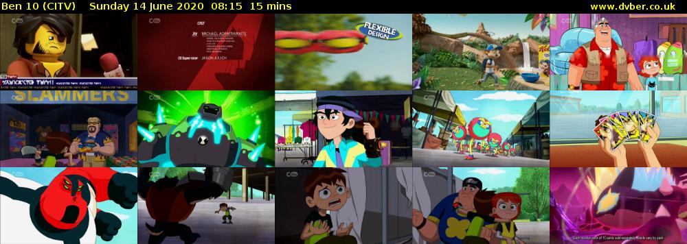 Ben 10 (CITV) Sunday 14 June 2020 08:15 - 08:30