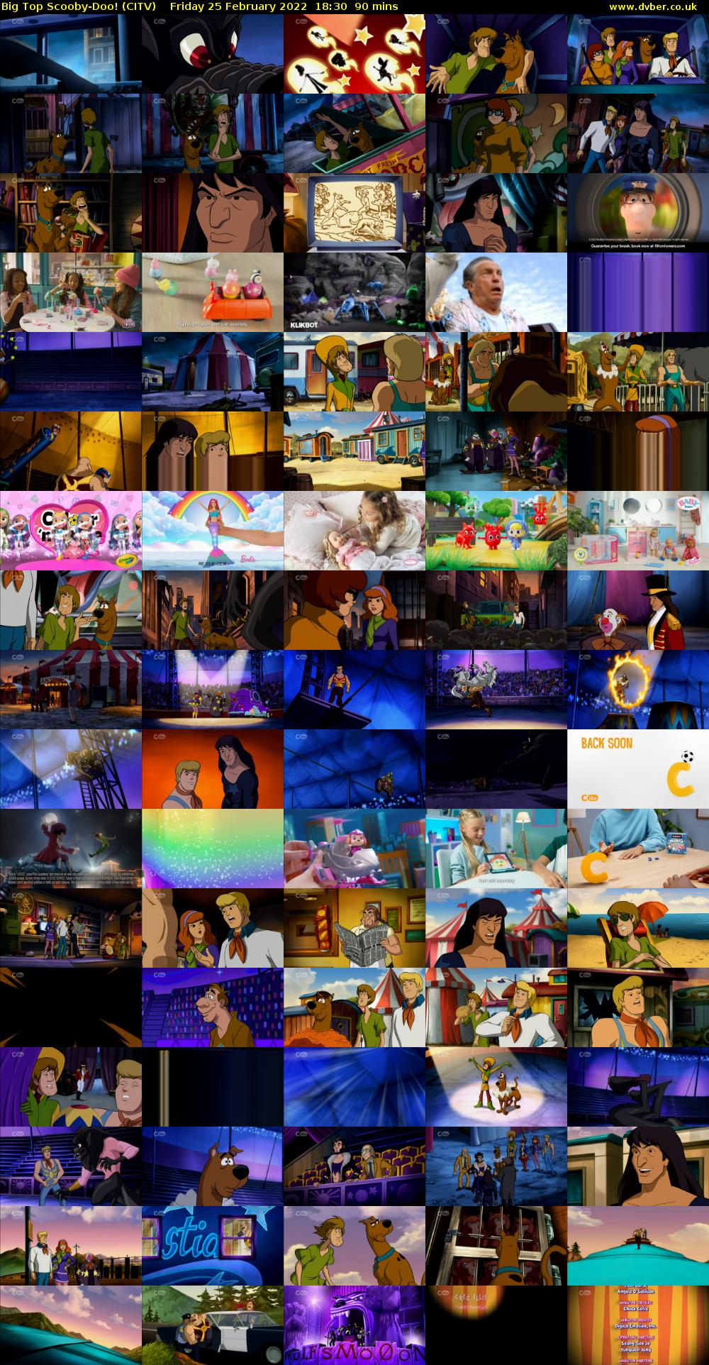 Big Top Scooby-Doo! (CITV) Friday 25 February 2022 18:30 - 20:00