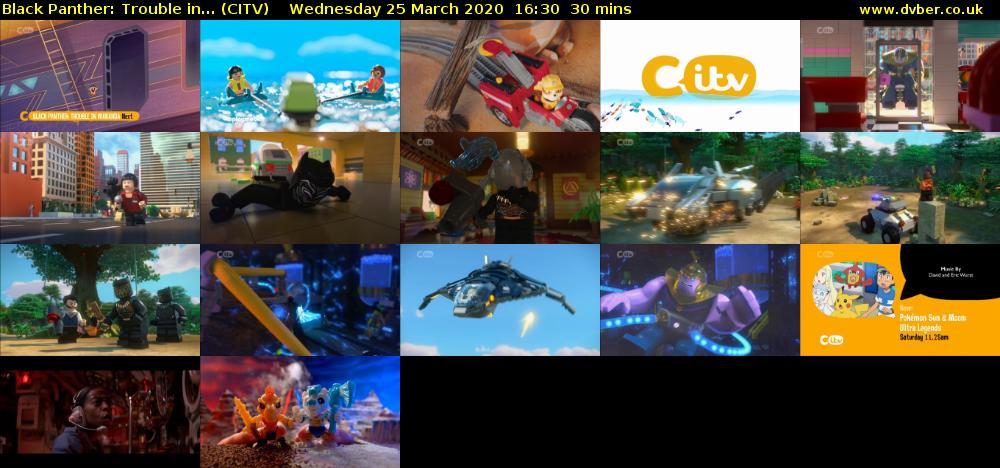 Black Panther: Trouble in... (CITV) Wednesday 25 March 2020 16:30 - 17:00