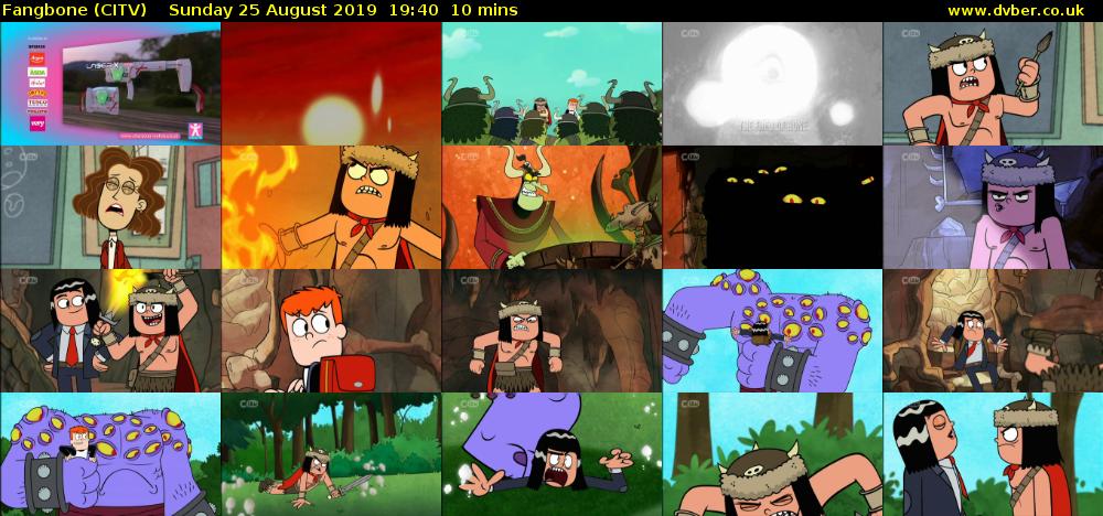 Fangbone (CITV) Sunday 25 August 2019 19:40 - 19:50