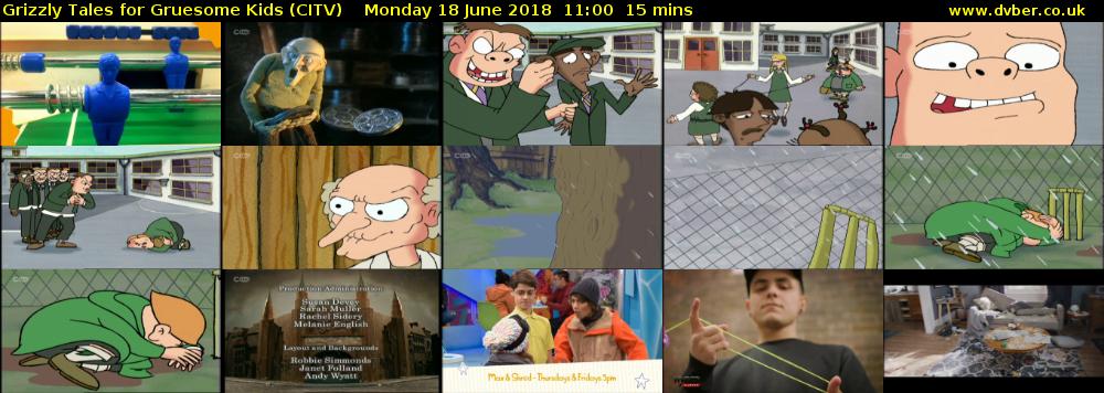 Grizzly Tales for Gruesome Kids (CITV) Monday 18 June 2018 11:00 - 11:15