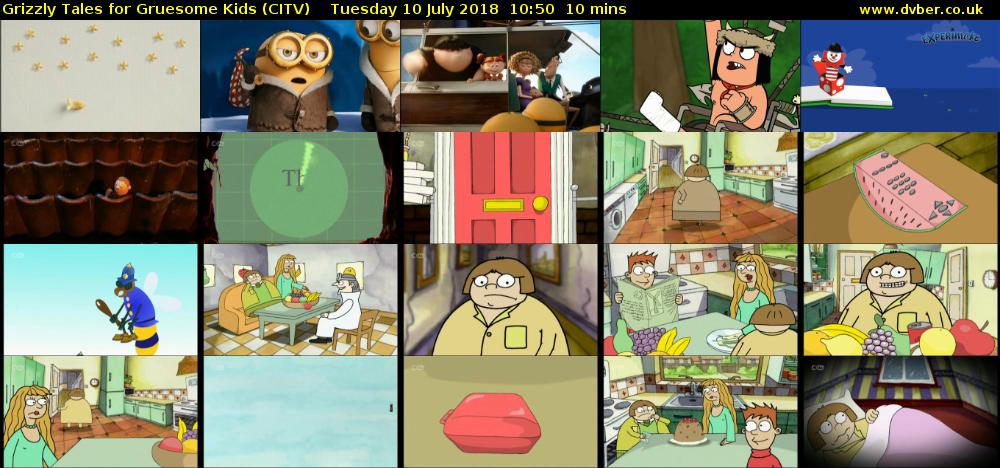 Grizzly Tales for Gruesome Kids (CITV) Tuesday 10 July 2018 10:50 - 11:00