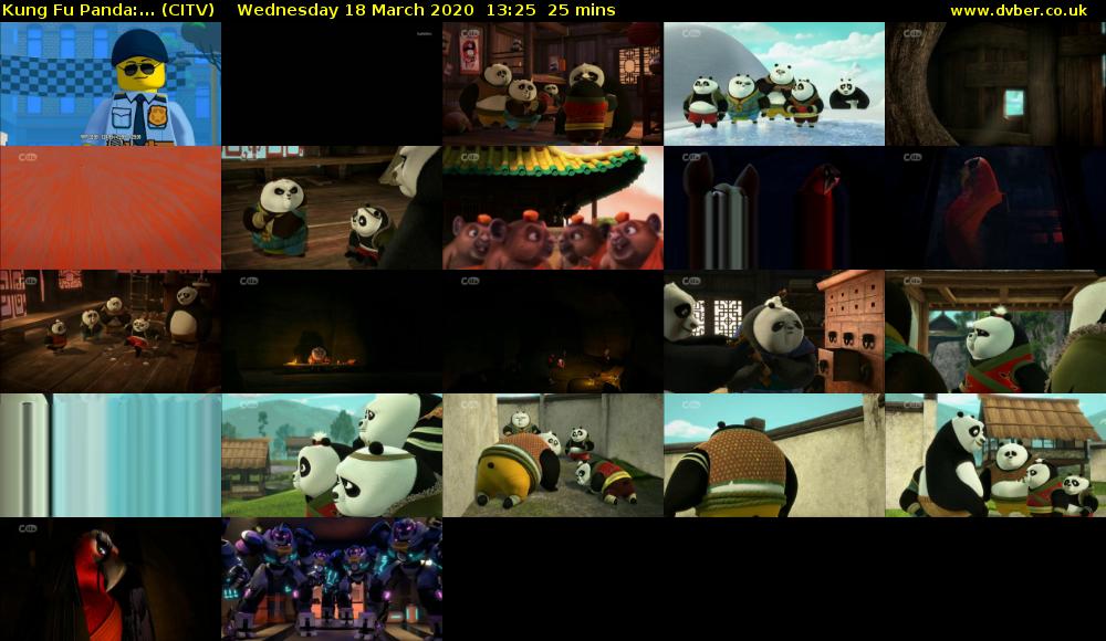 Kung Fu Panda:... (CITV) Wednesday 18 March 2020 13:25 - 13:50