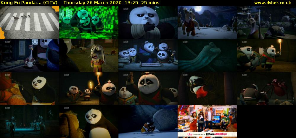 Kung Fu Panda:... (CITV) Thursday 26 March 2020 13:25 - 13:50