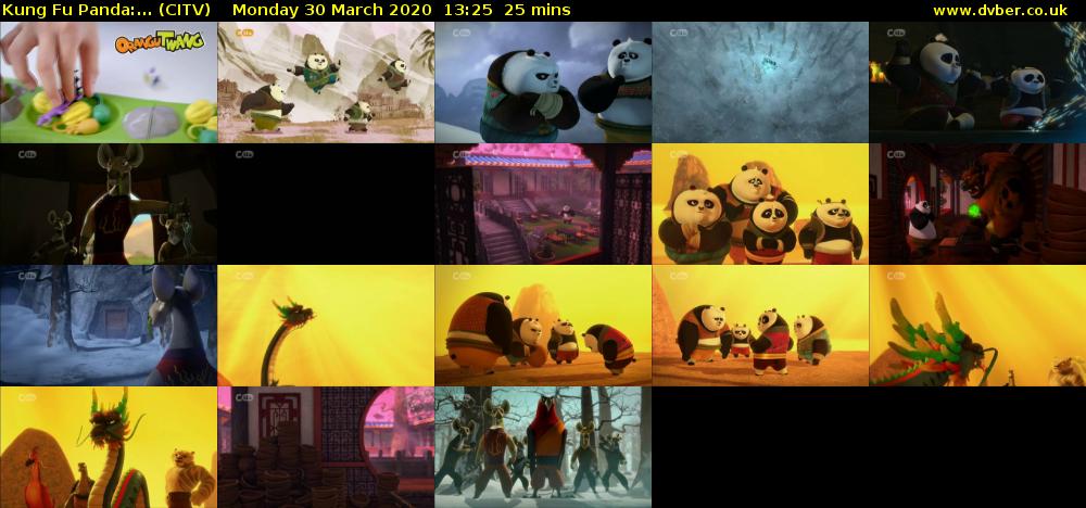 Kung Fu Panda:... (CITV) Monday 30 March 2020 13:25 - 13:50