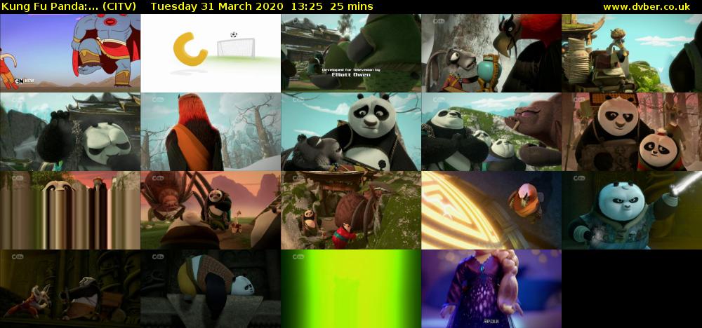 Kung Fu Panda:... (CITV) Tuesday 31 March 2020 13:25 - 13:50