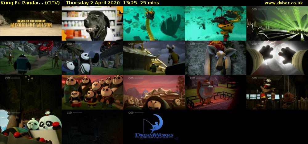 Kung Fu Panda:... (CITV) Thursday 2 April 2020 13:25 - 13:50