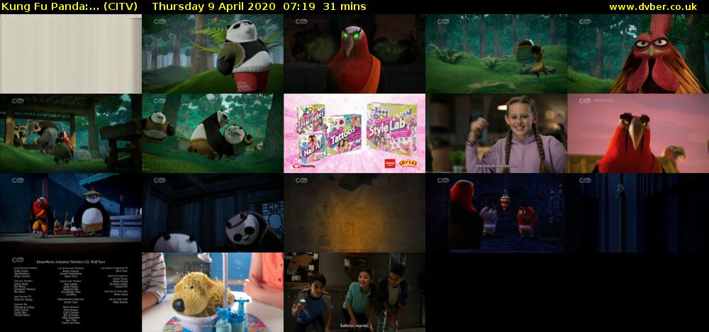 Kung Fu Panda:... (CITV) Thursday 9 April 2020 07:19 - 07:50
