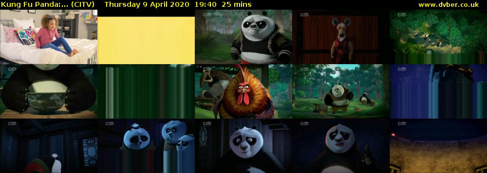 Kung Fu Panda:... (CITV) Thursday 9 April 2020 19:40 - 20:05