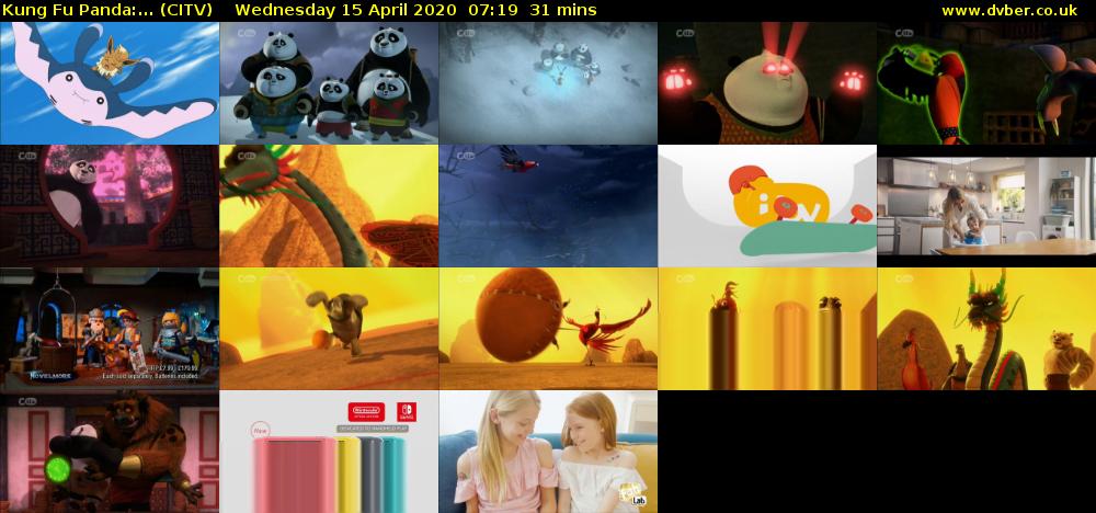 Kung Fu Panda:... (CITV) Wednesday 15 April 2020 07:19 - 07:50