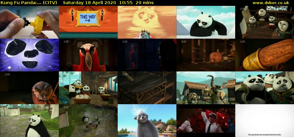 Kung Fu Panda:... (CITV) Saturday 18 April 2020 10:55 - 11:24