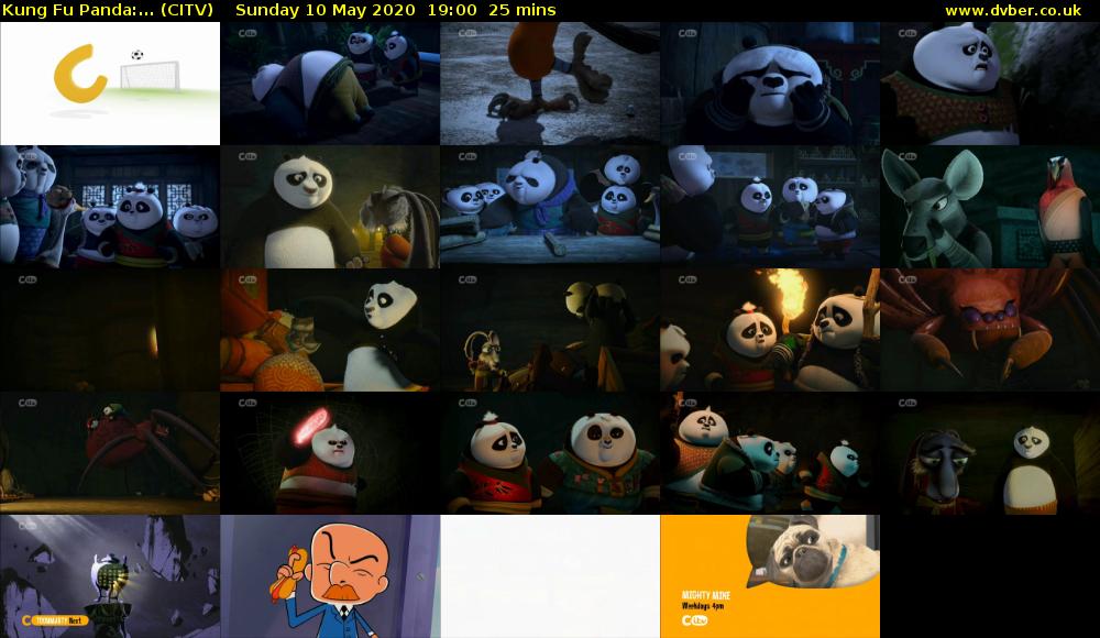 Kung Fu Panda:... (CITV) Sunday 10 May 2020 19:00 - 19:25