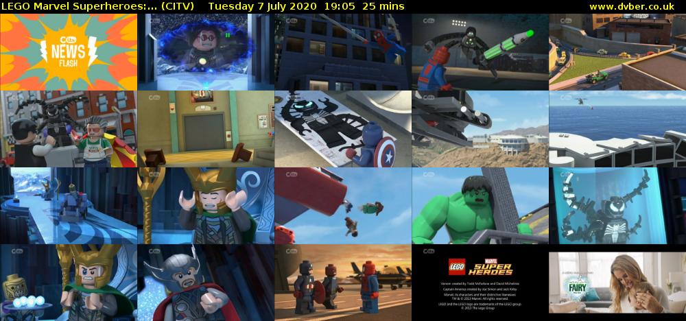 LEGO Marvel Superheroes:... (CITV) Tuesday 7 July 2020 19:05 - 19:30