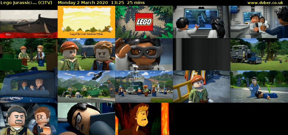 Lego Jurassic:... (CITV) Monday 2 March 2020 13:25 - 13:50