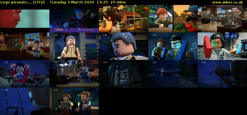 Lego Jurassic:... (CITV) Tuesday 3 March 2020 13:25 - 13:50