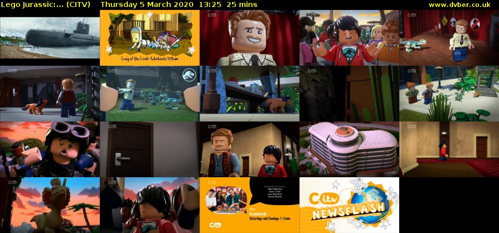 Lego Jurassic:... (CITV) Thursday 5 March 2020 13:25 - 13:50