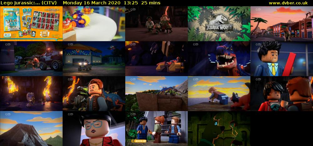 Lego Jurassic:... (CITV) Monday 16 March 2020 13:25 - 13:50