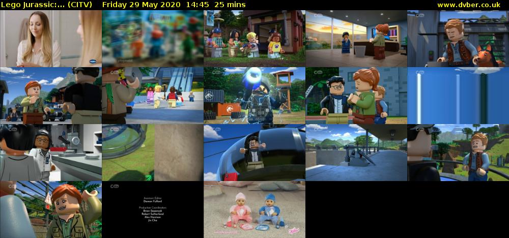 Lego Jurassic:... (CITV) Friday 29 May 2020 14:45 - 15:10