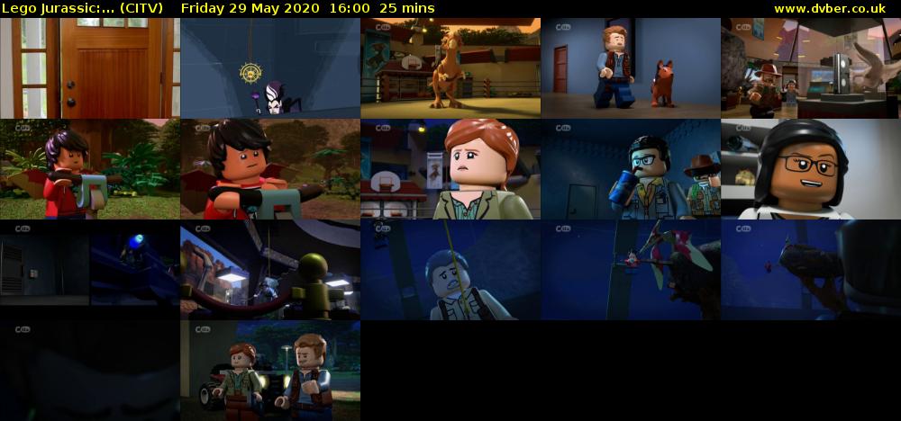 Lego Jurassic:... (CITV) Friday 29 May 2020 16:00 - 16:25