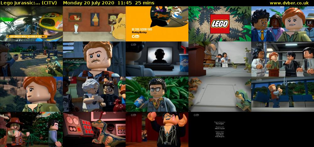Lego Jurassic:... (CITV) Monday 20 July 2020 11:45 - 12:10