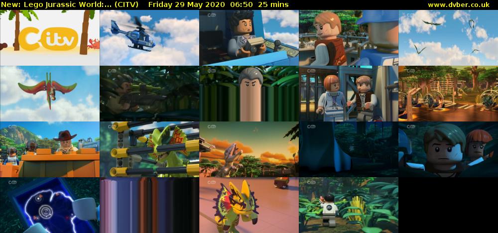 Lego Jurassic World:... (CITV) Friday 29 May 2020 06:50 - 07:15