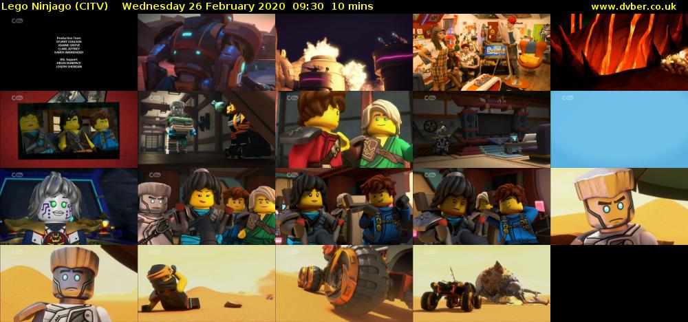 Lego Ninjago (CITV) Wednesday 26 February 2020 09:30 - 09:40