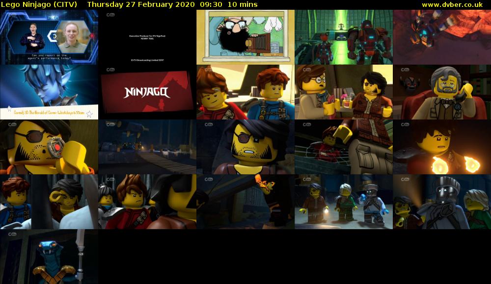 Lego Ninjago (CITV) Thursday 27 February 2020 09:30 - 09:40