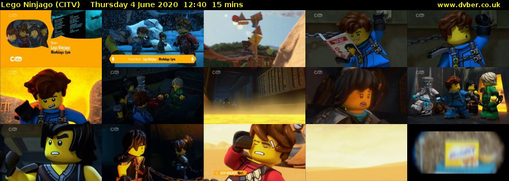 Lego Ninjago (CITV) Thursday 4 June 2020 12:40 - 12:55