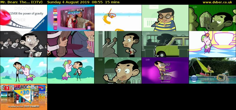 Mr. Bean: The... (CITV) Sunday 4 August 2019 08:55 - 09:10