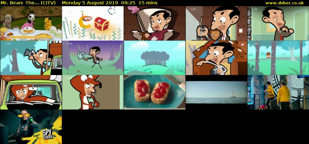 Mr. Bean: The... (CITV) Monday 5 August 2019 09:25 - 09:40