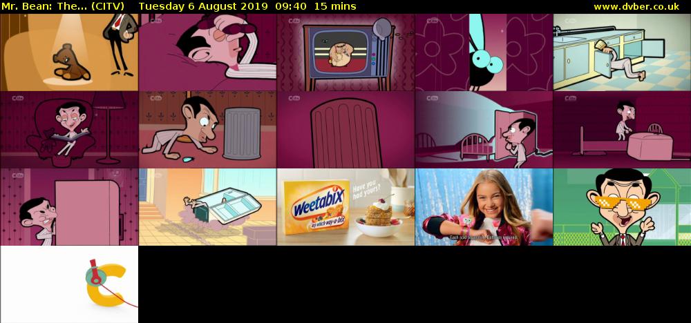 Mr. Bean: The... (CITV) Tuesday 6 August 2019 09:40 - 09:55
