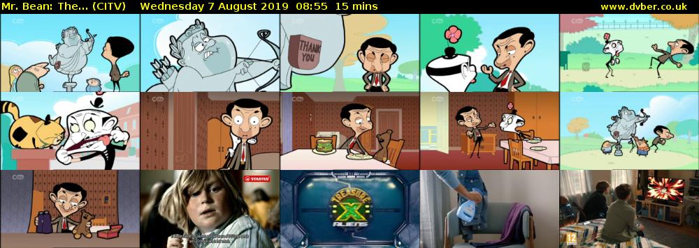 Mr. Bean: The... (CITV) Wednesday 7 August 2019 08:55 - 09:10