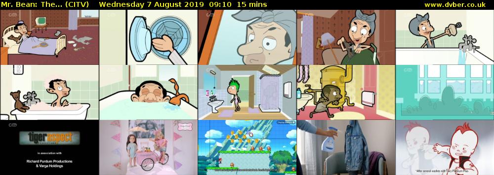 Mr. Bean: The... (CITV) Wednesday 7 August 2019 09:10 - 09:25