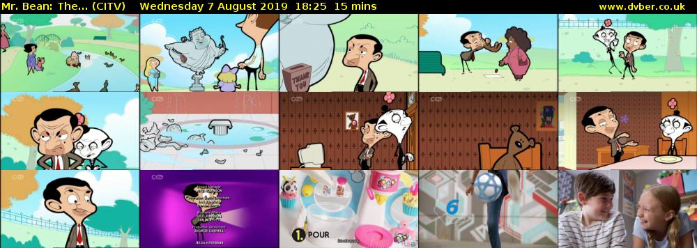 Mr. Bean: The... (CITV) Wednesday 7 August 2019 18:25 - 18:40