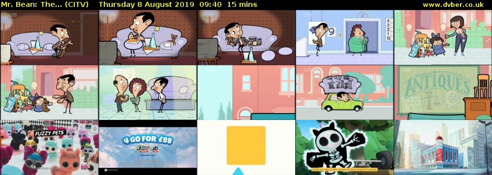 Mr. Bean: The... (CITV) Thursday 8 August 2019 09:40 - 09:55