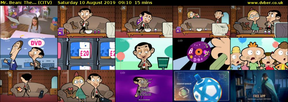 Mr. Bean: The... (CITV) Saturday 10 August 2019 09:10 - 09:25