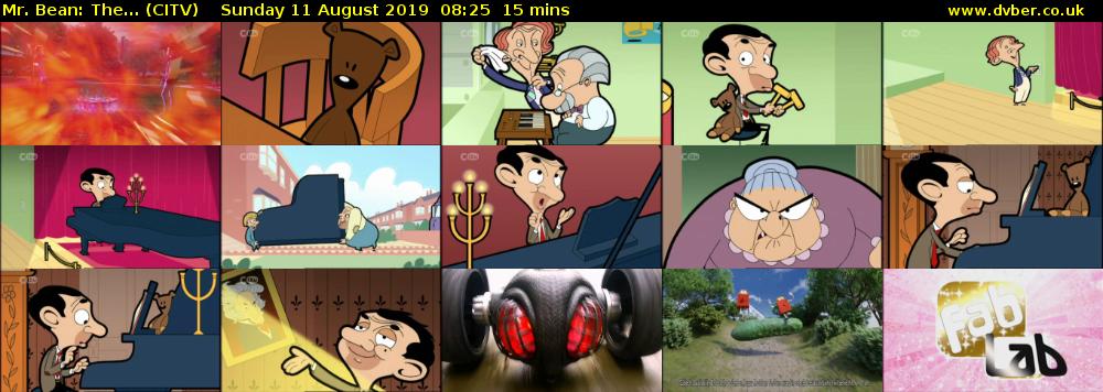 Mr. Bean: The... (CITV) Sunday 11 August 2019 08:25 - 08:40