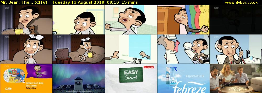 Mr. Bean: The... (CITV) Tuesday 13 August 2019 09:10 - 09:25