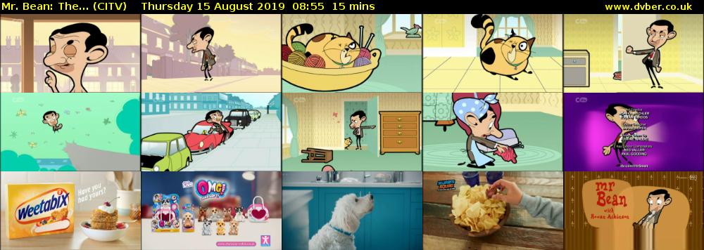 Mr. Bean: The... (CITV) Thursday 15 August 2019 08:55 - 09:10
