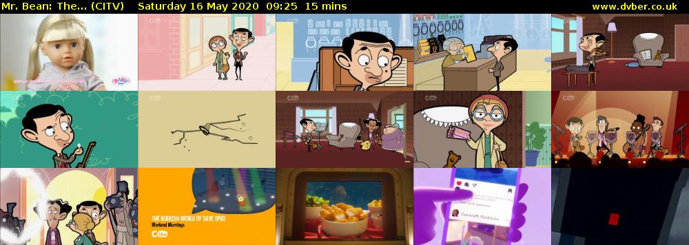 Mr. Bean: The... (CITV) Saturday 16 May 2020 09:25 - 09:40